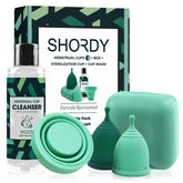 SHORDY kit frontal con copas, esterilizador y gel para inicio seguro