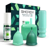 SHORDY embalaje frontal mostrando el kit completo y beneficios claros