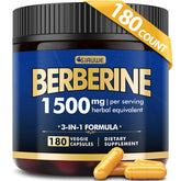 SIAUWE envase frontal de berberine 1500 mg, presentación clara y profesional