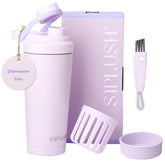 SIPLUSH frente de botella lavanda mostrando diseño elegante y función aislante