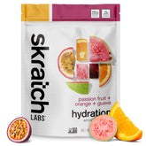 Skratch Labs frente del envase mostrando el sabor y beneficio de hidratación rápida