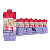 SlimFast botella frente vainilla mostrando diseño y beneficio listo para beber