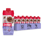 SlimFast botella frontal chocolate mostrando presentación práctica y rápida