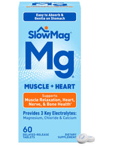 Slow-Mag frente del empaque mostrando beneficios y dosis