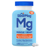 Slow-Mag frente del empaque mostrando 180 comprimidos y beneficios