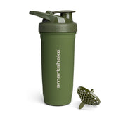 Smartshake botella Reforce frente army green mostrando diseño robusto y capacidad