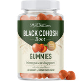 SMNutrition frasco frontal de gominolas Black Cohosh, presentación clara y beneficios prácticos