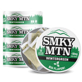 SMOKEY MOUNTAIN lata frontal wintergreen mostrando diseño y beneficios