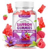 softbear envase frontal de gomitas de azafrán mostrando 60 unidades y beneficios