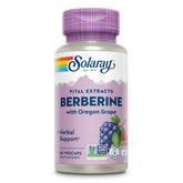 SOLARAY envase frontal mostrando berberina 250 mg y beneficios veganos