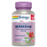 SOLARAY frasco frontal con berberine 500 mg mostrando diseño y cantidad