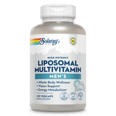 SOLARAY envase frontal del multivitamínico liposomal, muestra diseño y beneficios