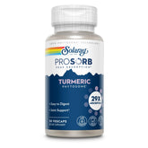SOLARAY ProSorb Turmeric vista frontal mostrando envase y cápsulas beneficios de absorción