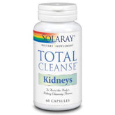 SOLARAY frasco frontal del Total Cleanse Kidney mostrando etiqueta y beneficios visibles