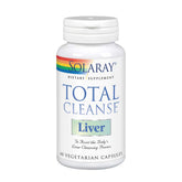 SOLARAY frasco Total Cleanse Liver vista frontal mostrando la presentación y beneficios