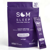 Som Sleep empaque frontal con sobres cherry, beneficio: conveniencia nocturna