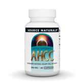 Source Naturals frasco AHCC 500 mg vista frontal y legible
