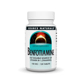 Source Naturals botella frontal con etiqueta clara mostrando benfotiamina 150 mg y beneficio de absorción
