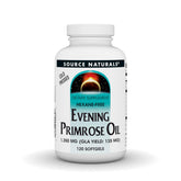 Source Naturals envase frontal del Evening Primrose Oil 120 softgels mostrando tamaño