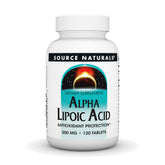 Source Naturals frasco frontal que muestra 120 tabletas y claridad de contenido