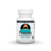 Source Naturals frasco frontal del Pycnogenol 100 mg mostrando etiqueta y cantidad