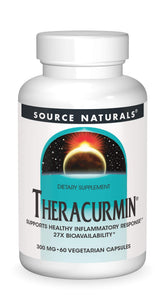 Source Naturals Theracurmin frontal con etiqueta clara y beneficios visibles