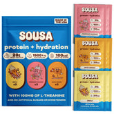 Sousa frente del empaque mostrando el pack de inicio y conveniencia
