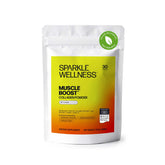 Sparkle Wellness frente del envase mostrando etiqueta y beneficio muscular