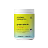 Sparkle Wellness bote frontal mostrando etiqueta y sabor Acai Lemonade, claridad de ingredientes