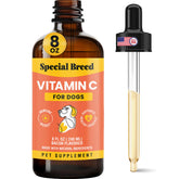 Special Breed envase frontal de vitamina C 8 oz, visual claro del producto y etiqueta