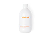 SpoiledChild envase frontal del colágeno líquido mango con etiqueta clara y beneficios visibles