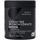 Sports Research envase frontal Creapure, creatina pura y confiable