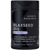 Sports Research frasco frontal con 200 softgels mostrando tamaño y marca