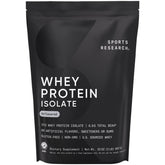 Sports Research empaque frontal mostrando 2 lb y beneficios proteicos