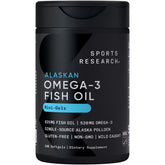 Sports Research frente del envase mostrando 240 mini softgels y beneficios