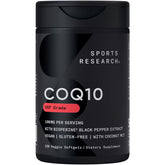 Sports Research envase frontal mostrando 120 veggys y beneficios de absorción
