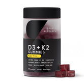Sports Research visto frontal del frasco mostrando las gomitas y beneficios
