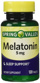 Spring Valley frasco frente mostrando etiqueta clara y beneficio de dosis