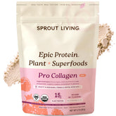 Sprout Living envase frontal mostrando sabor berry y beneficios claros