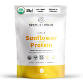 Sprout Living empaque frontal mostrando proteína de girasol y beneficios