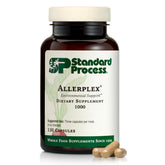 Standard Process Allerplex frente del envase mostrando 150 cápsulas y beneficios