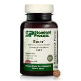 Standard Process Biost empaque frontal mostrando la botella y beneficio complementario