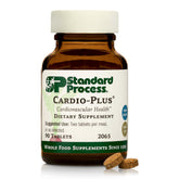 Standard Process Inc. frasco frontal mostrando Cardio-Plus y beneficios esenciales