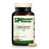 Standard Process Cholaplex vista frontal del envase y diseño, muestra confianza y origen