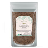Starwest Botanicals bolsa frontal mostrando corteza de roble blanco orgánica y conveniente