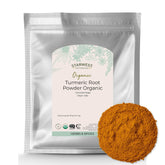Starwest Botanicals empaque frontal de cúrcuma orgánica que garantiza calidad