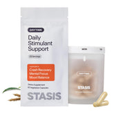 STASIS frasco frontal que muestra etiquetado claro y beneficios