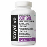 STAYALIVE frasco frontal mostrando etiqueta y beneficio de apoyo al estrés