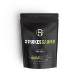 Strokes Gained paquete frontal mostrando 20 sobres y marca clara