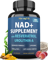 StrongVit frontal del envase mostrando etiqueta clara y beneficio de vitalidad